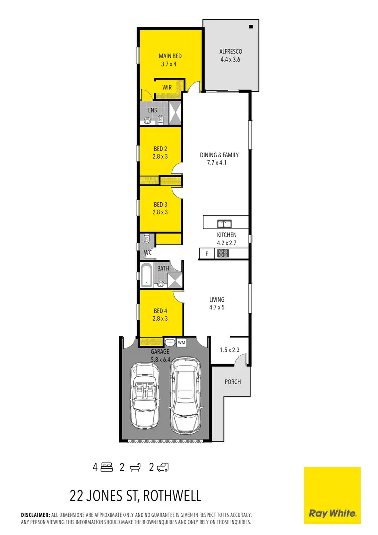 Floorplan of Homely house listing, 22 Jones Street, Rothwell QLD 4022