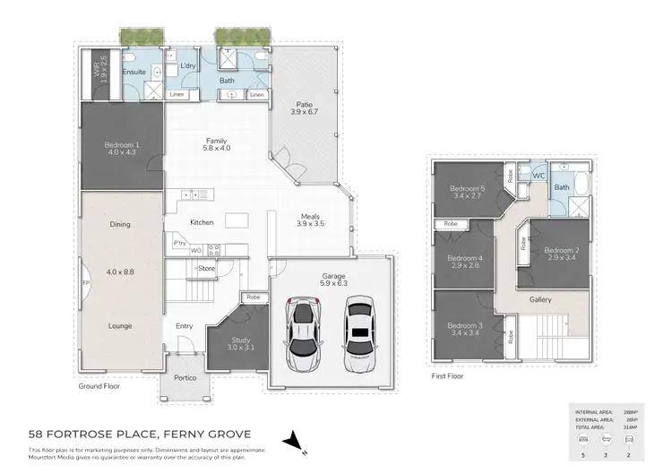 Floorplan of Homely house listing, 58 Fortrose Place, Ferny Grove QLD 4055