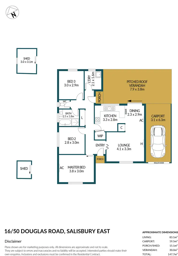 Floorplan of Homely house listing, 16/50 Douglas Road, Salisbury East SA 5109