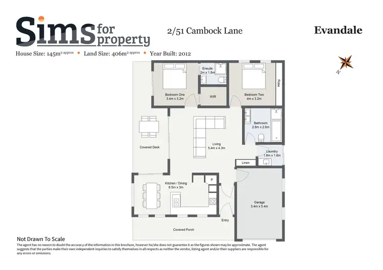Floorplan of Homely unit listing, 2/51 Cambock Lane East, Evandale TAS 7212