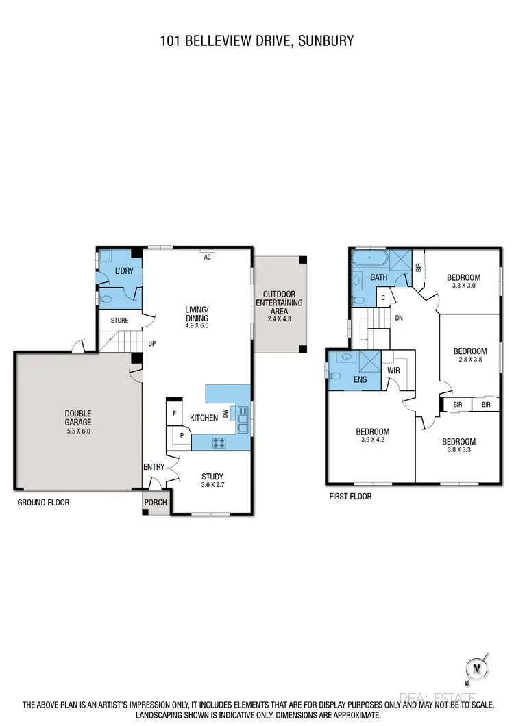 Floorplan of Homely house listing, 101 Belleview Drive, Sunbury VIC 3429