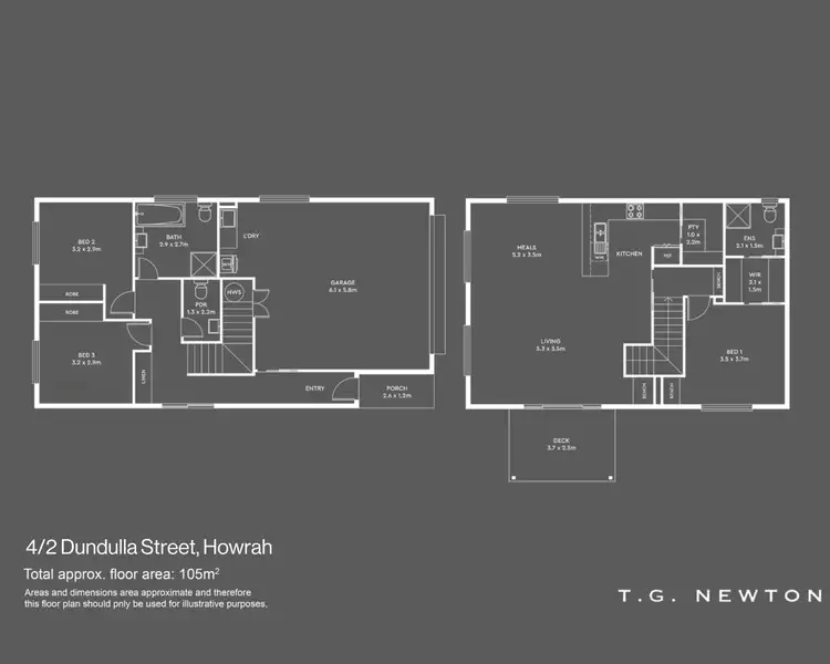 Floorplan of Homely townhouse listing, Unit 4/2 Dundulla Street, Howrah TAS 7018