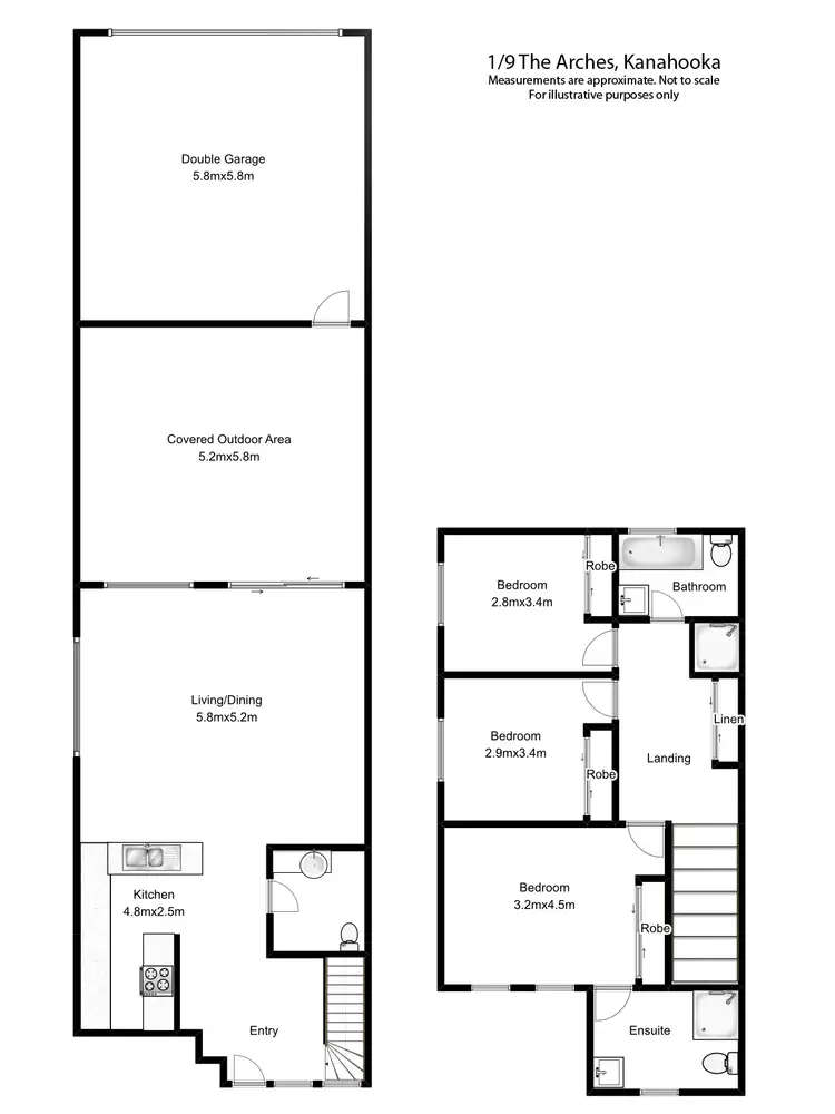 Floorplan of Homely semi-detached listing, 1/9 The Arches, Kanahooka NSW 2530