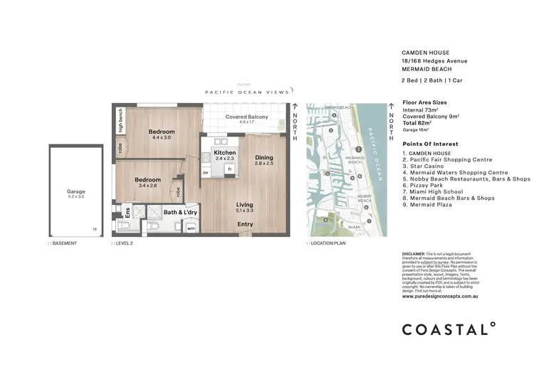 Floorplan of Homely unit listing, 18/168 Hedges Avenue, Mermaid Beach QLD 4218