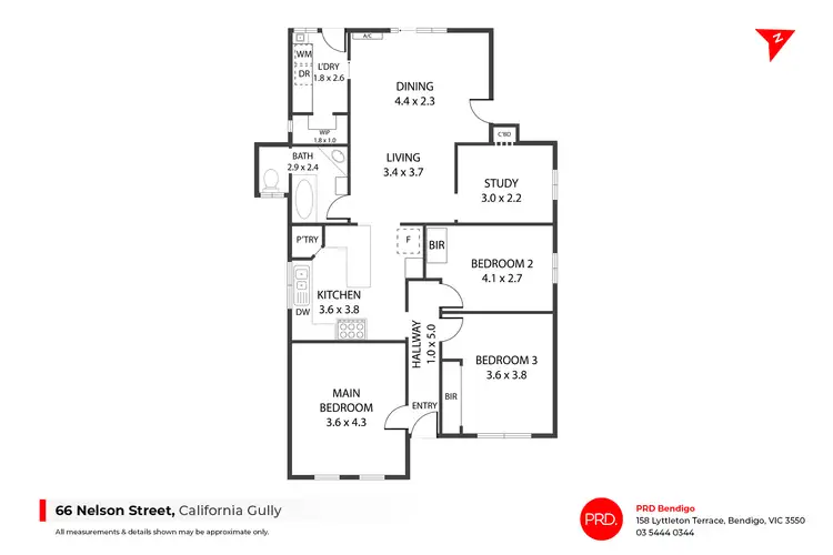 Floorplan of Homely house listing, 66 Nelson Street, California Gully VIC 3556