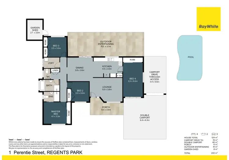 Floorplan of Homely house listing, 1 Perentie Street, Regents Park QLD 4118