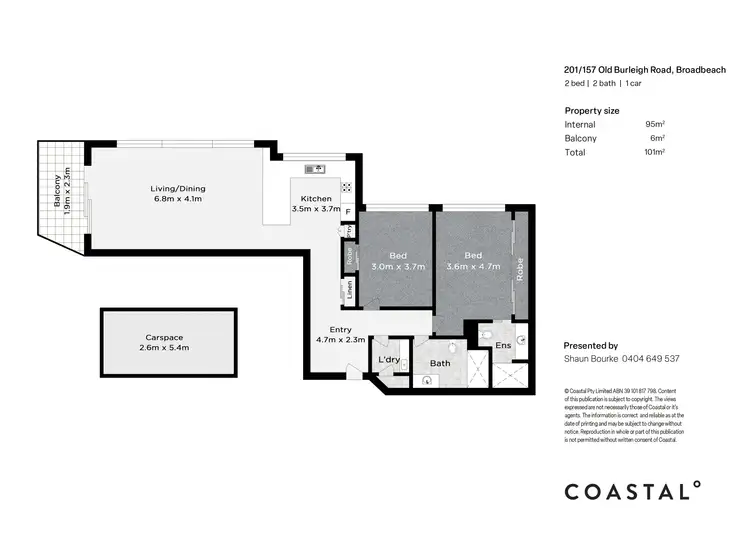 Floorplan of Homely apartment listing, 201/157 Old Burleigh Road, Broadbeach QLD 4218