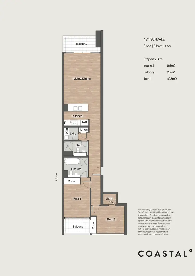 Floorplan of Homely apartment listing, 4311/2 Como Crescent, Southport QLD 4215