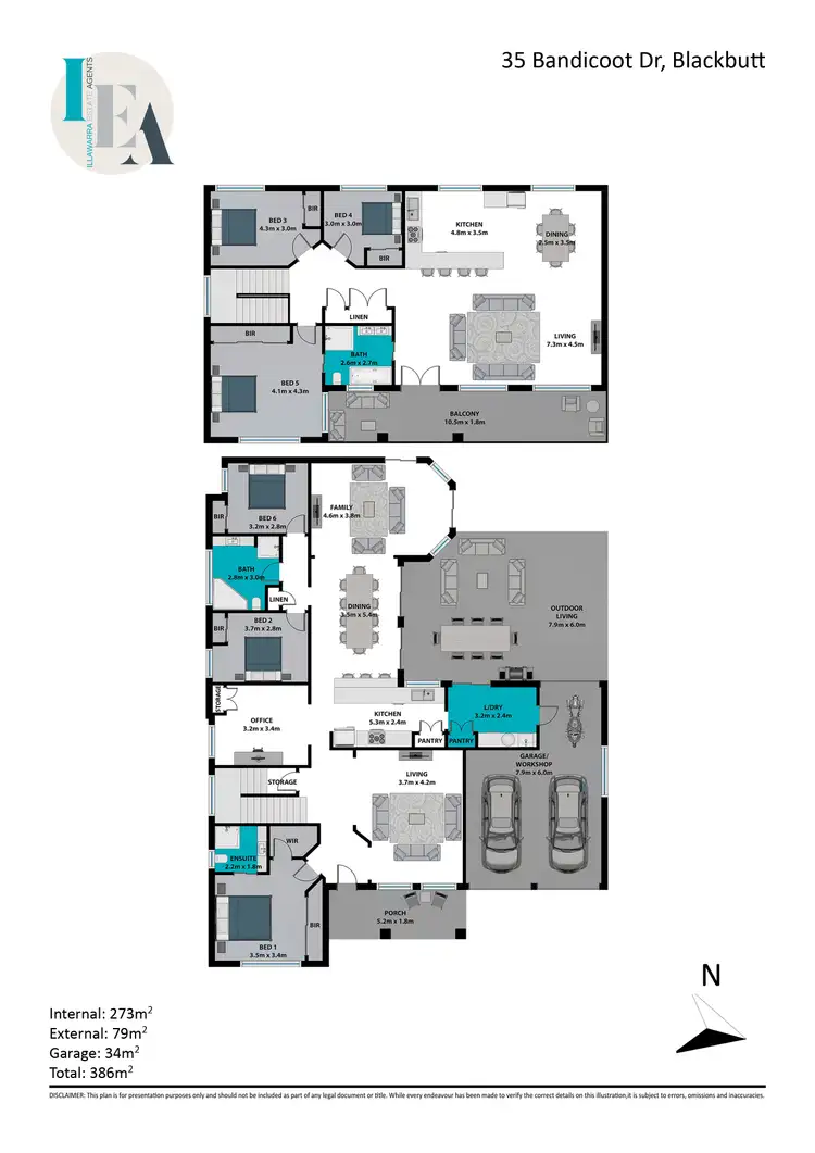 Floorplan of Homely house listing, 35 Bandicoot Drive, Blackbutt NSW 2529
