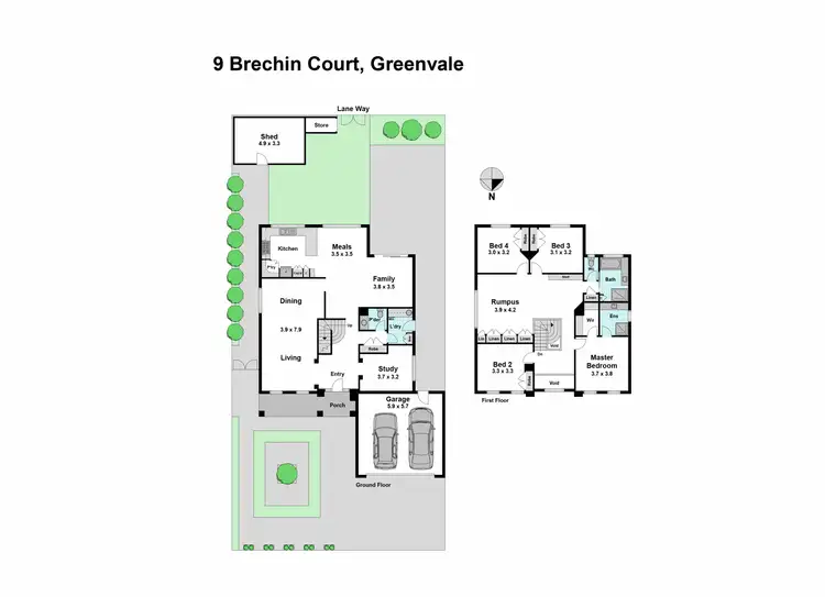 Floorplan of Homely house listing, 9 Brechin Court, Greenvale VIC 3059