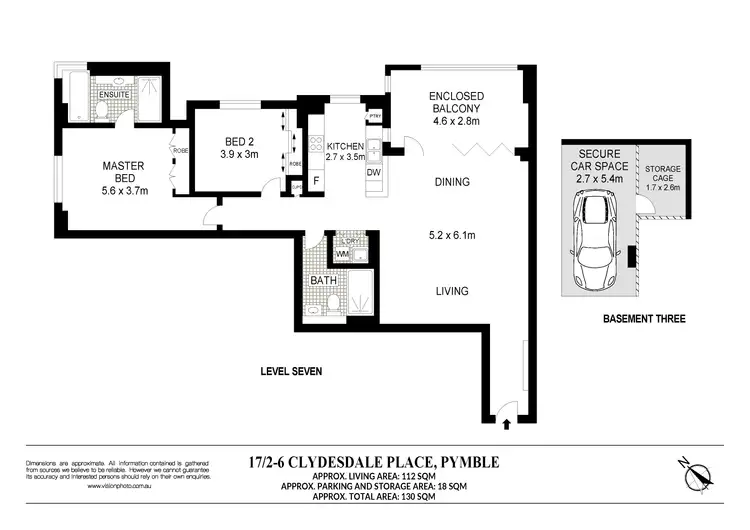 Floorplan of Homely apartment listing, 17/2-6 Clydesdale Place, Pymble NSW 2073