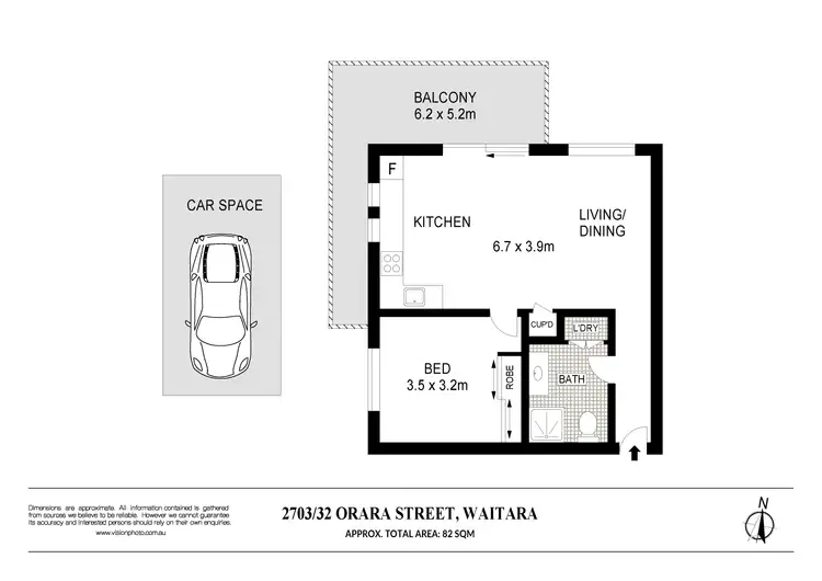 Floorplan of Homely apartment listing, 2703/32-36 Orara Street, Waitara NSW 2077