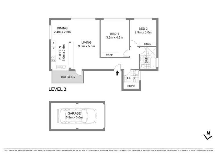 Floorplan of Homely unit listing, 11/23-25 Searl Road, Cronulla NSW 2230