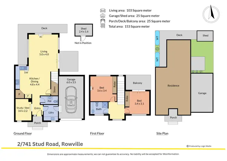 Floorplan of Homely townhouse listing, 2/741 Stud Road, Scoresby VIC 3179