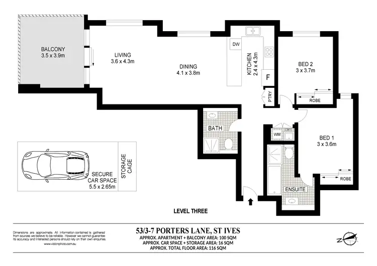 Floorplan of Homely apartment listing, 53/3-7 Porters Lane, St Ives NSW 2075