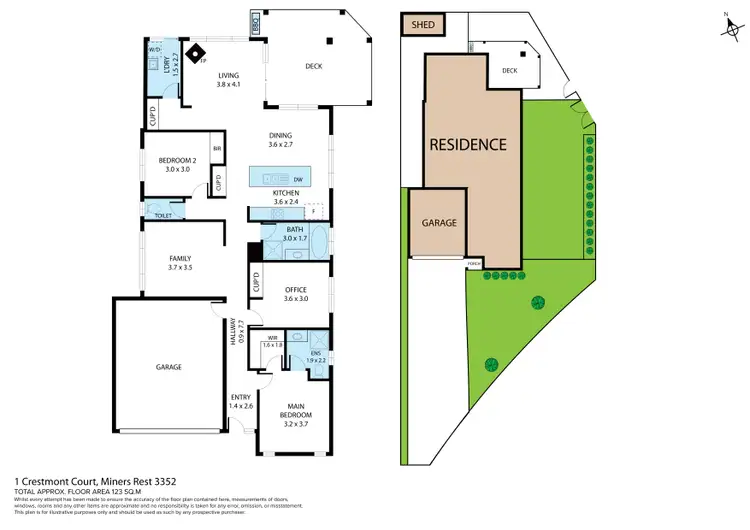 Floorplan of Homely house listing, 1 Crestmont Court, Miners Rest VIC 3352