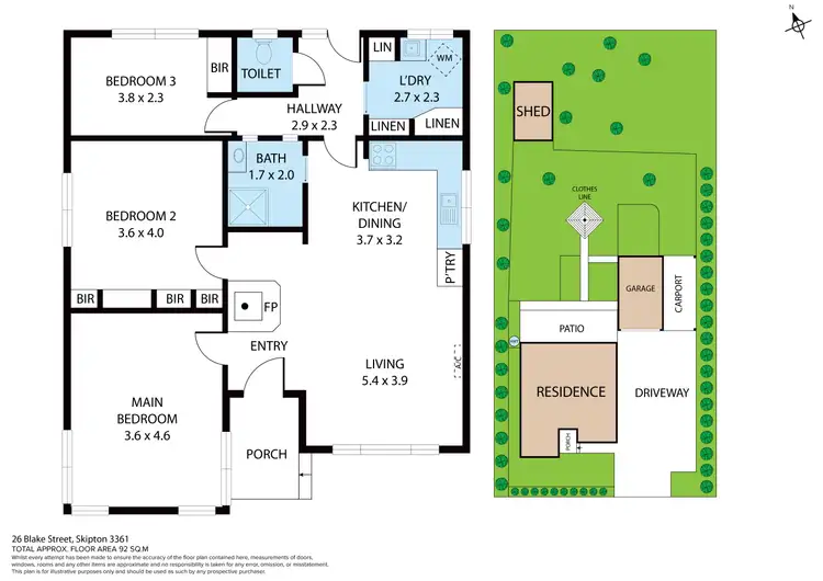 Floorplan of Homely house listing, 26 Blake Street, Skipton VIC 3361