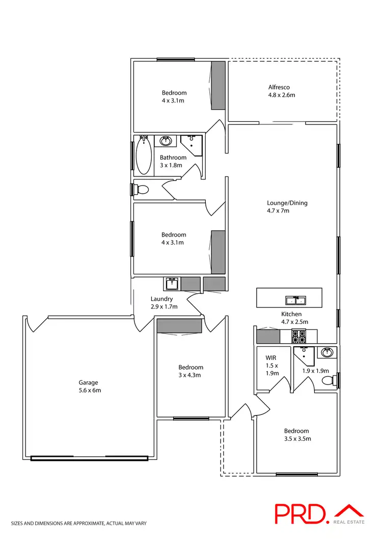 Floorplan of Homely house listing, 68 Ellswood Crescent, Mildura VIC 3500