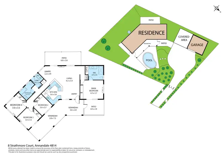 Floorplan of Homely house listing, 8 Strathmore Court, Annandale QLD 4814