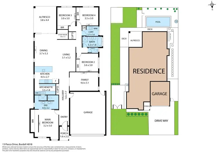 Floorplan of Homely house listing, 13 Pasco Drive, Burdell QLD 4818
