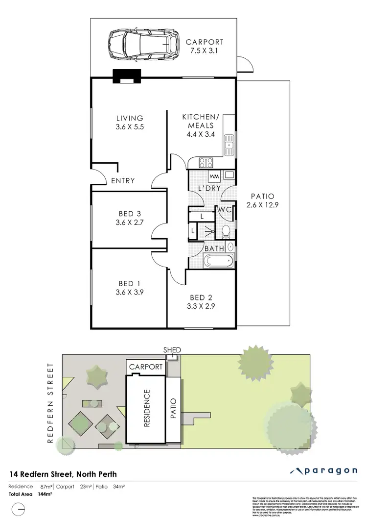 Floorplan of Homely house listing, 14 Redfern Street, North Perth WA 6006