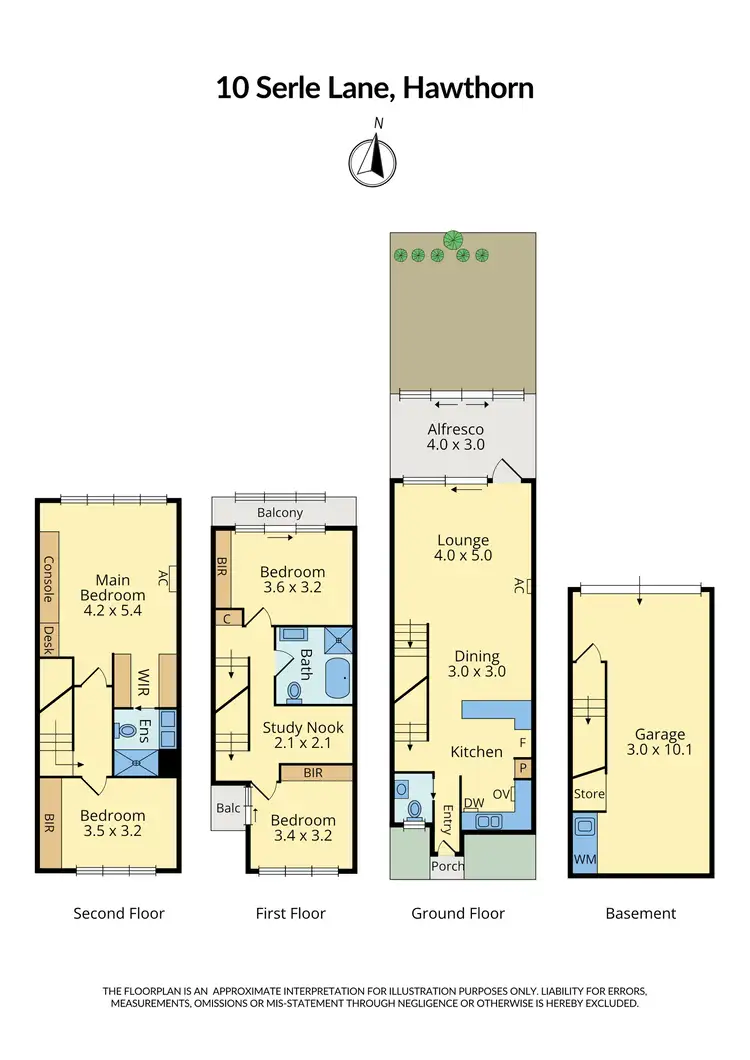 Floorplan of Homely house listing, 10 Serle Lane, Hawthorn VIC 3122