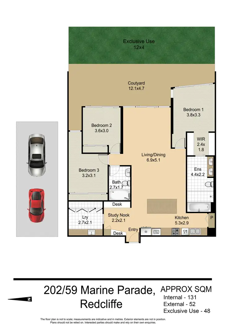 Floorplan of Homely unit listing, 202/59 Marine Parade, Redcliffe QLD 4020