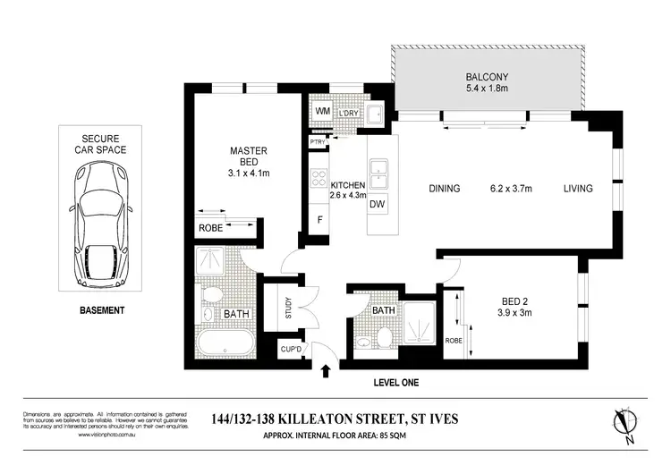 Floorplan of Homely apartment listing, 144/132-138 Killeaton Street, St Ives NSW 2075