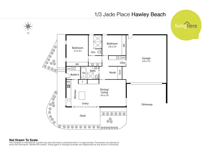 Floorplan of Homely house listing, 1/3 Jade Place, Hawley Beach TAS 7307