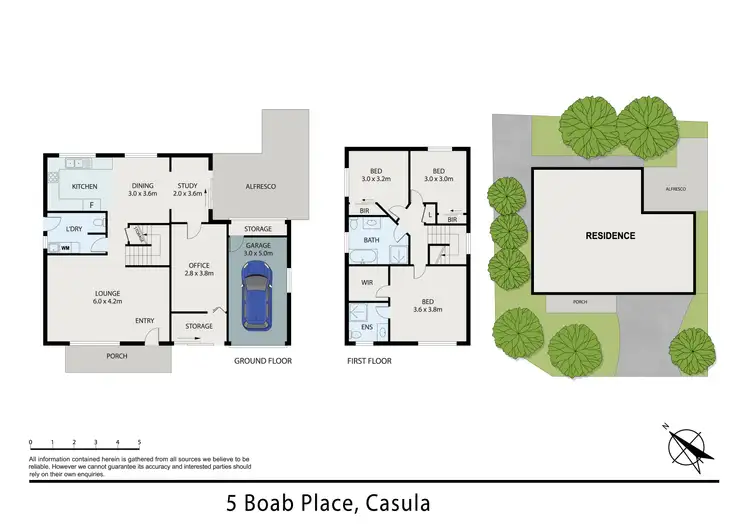 Floorplan of Homely house listing, 5 Boab Place, Casula NSW 2170