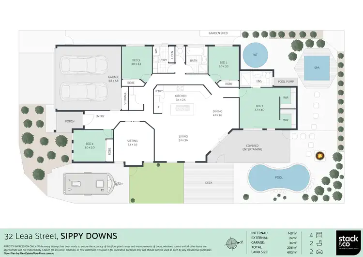 Floorplan of Homely house listing, 32 Leea Street, Sippy Downs QLD 4556
