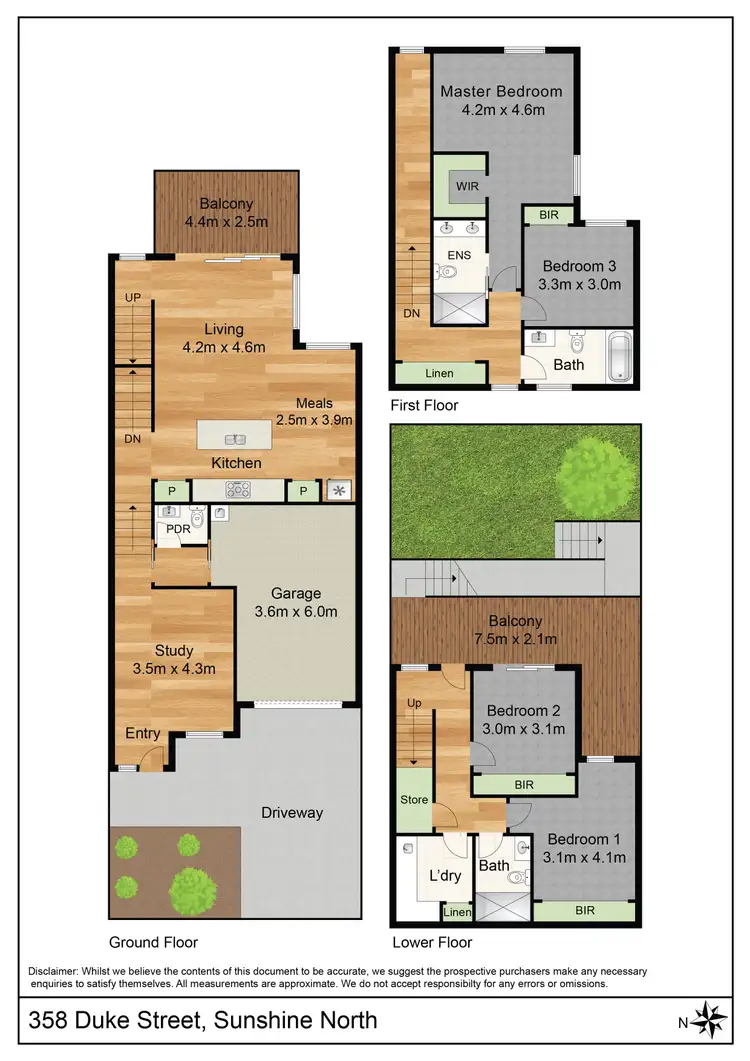 Floorplan of Homely townhouse listing, 358 Duke Street, Sunshine North VIC 3020