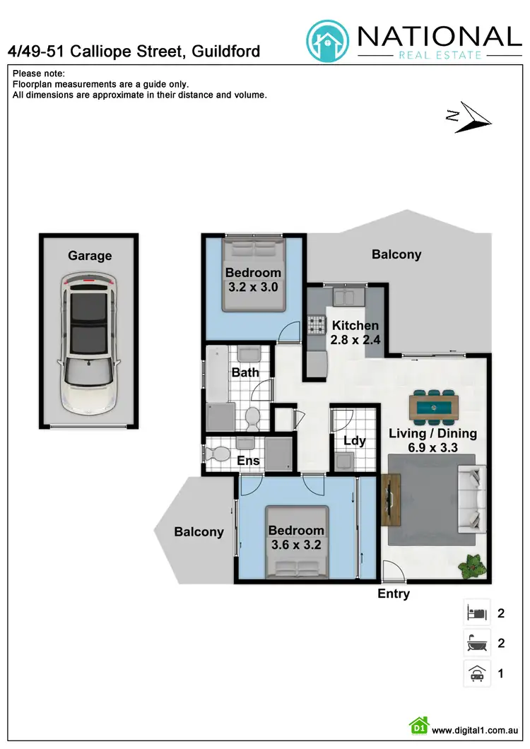 Floorplan of Homely unit listing, 4/49-51 Calliope Street, Guildford NSW 2161
