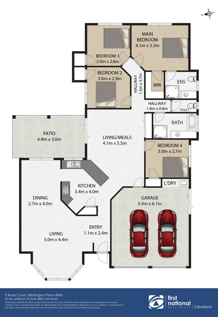 Floorplan of Homely house listing, 3 Kane Court, Wellington Point QLD 4160