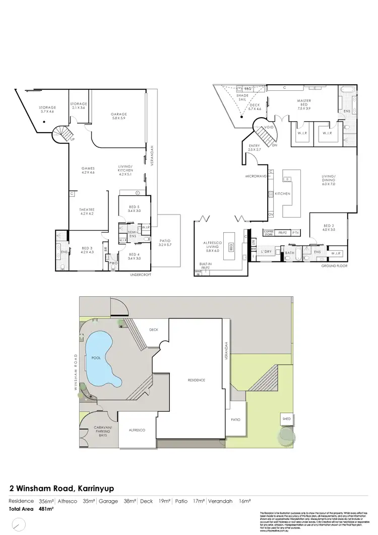Floorplan of Homely house listing, 2 Winsham Road, Karrinyup WA 6018