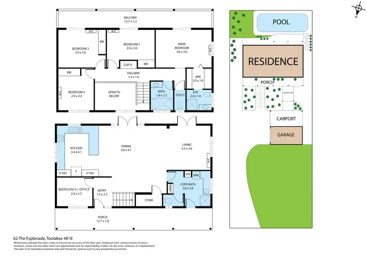 Floorplan of Homely house listing, 62 The Esplanade, Toolakea QLD 4818