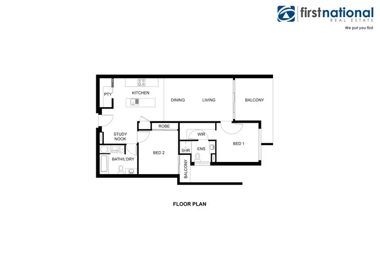 Floorplan of Homely apartment listing, 513/6 High St, Sippy Downs QLD 4556