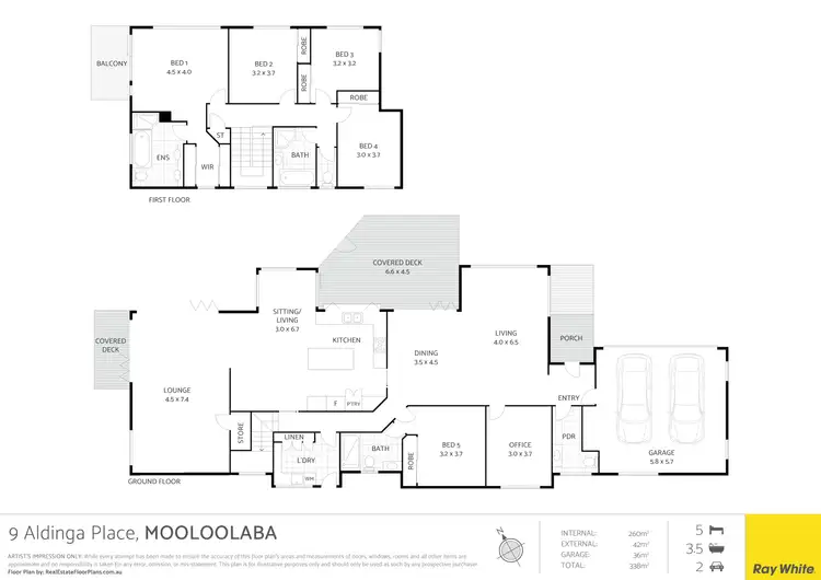 Floorplan of Homely house listing, 9 Aldinga Place, Mooloolaba QLD 4557
