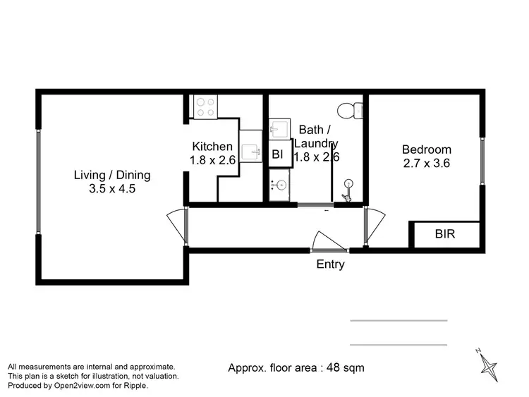 Floorplan of Homely unit listing, 3/4 Myella Drive, Berriedale TAS 7011