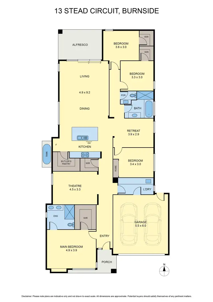 Floorplan of Homely house listing, 13 Stead Circuit, Burnside VIC 3023