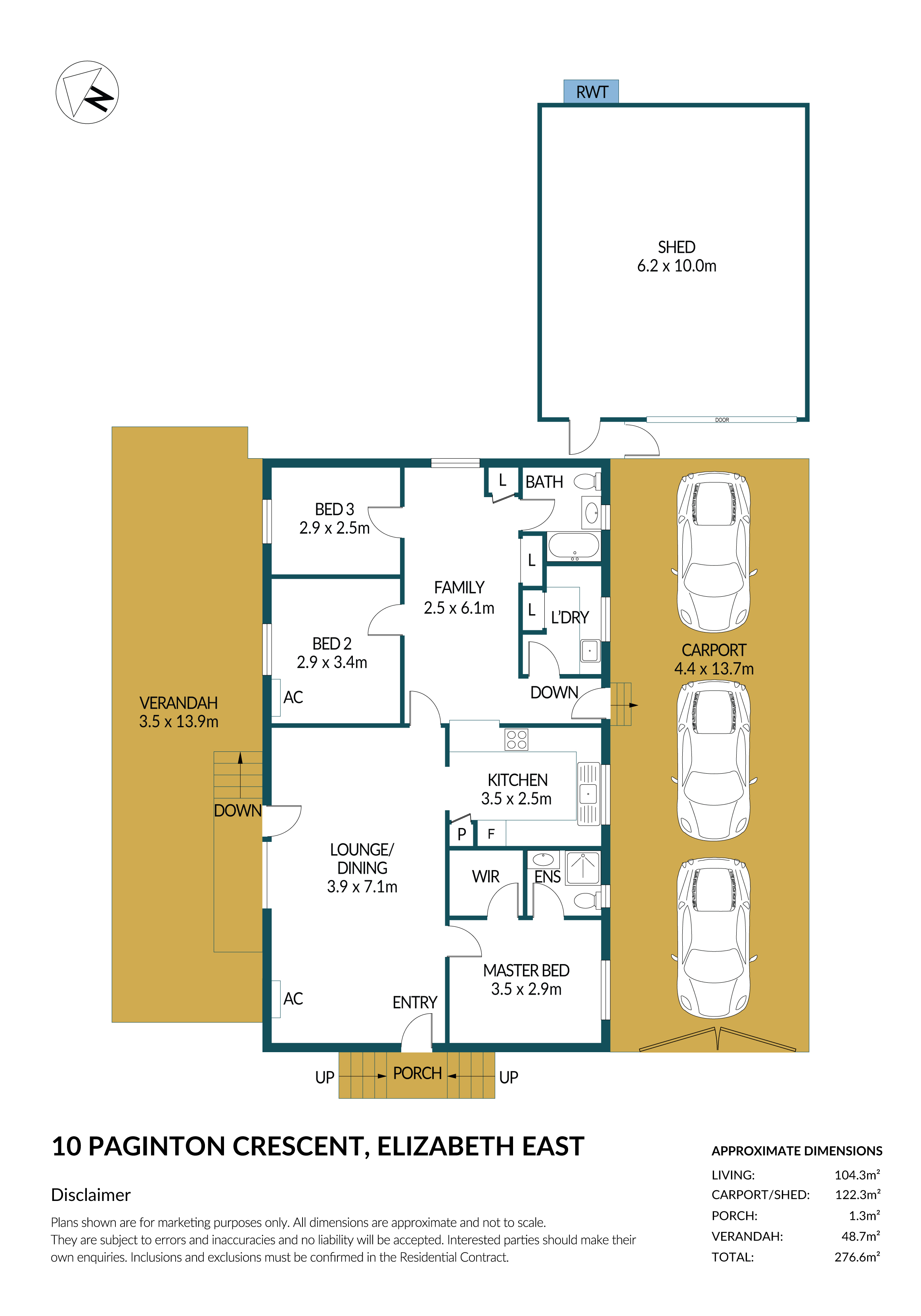 Floorplan of Homely house listing, 10 Paginton Crescent, Elizabeth East SA 5112