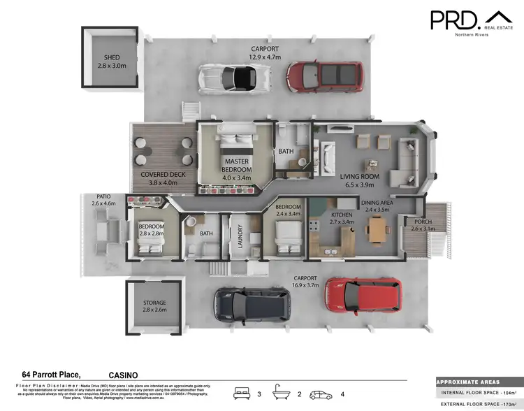 Floorplan of Homely house listing, 64 Parrot Place 69 Light Street, Casino NSW 2470
