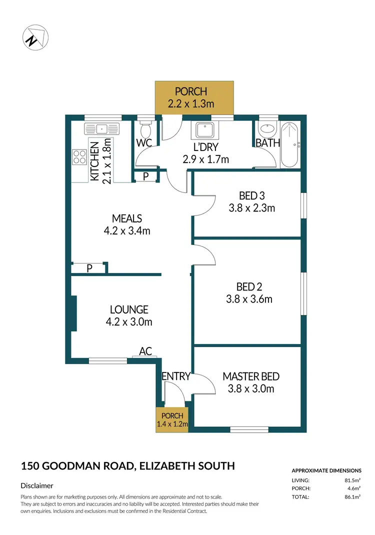 Floorplan of Homely house listing, 150 Goodman Road, Elizabeth South SA 5112