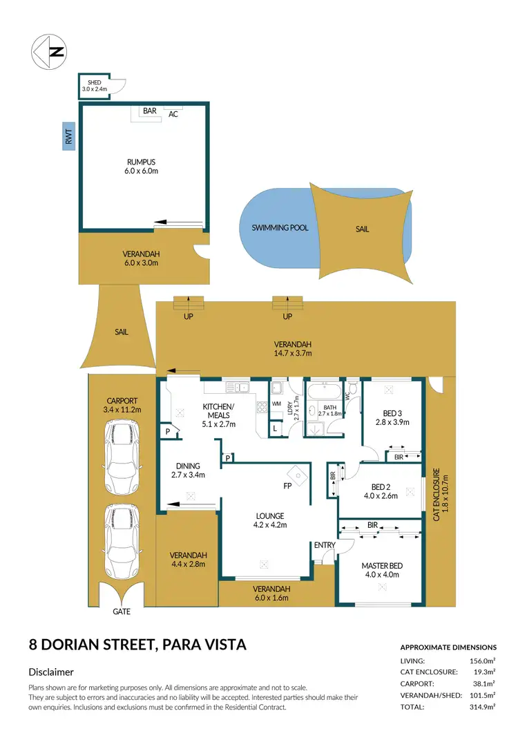 Floorplan of Homely house listing, 8 Dorian Street, Para Vista SA 5093