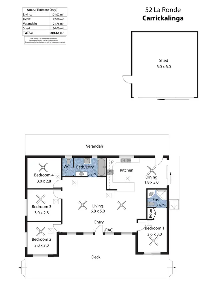 Floorplan of Homely house listing, 52 La Ronde, Carrickalinga SA 5204