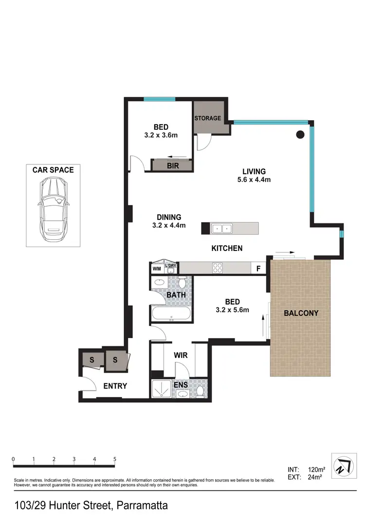 Floorplan of Homely apartment listing, 103/29 Hunter Street, Parramatta NSW 2150