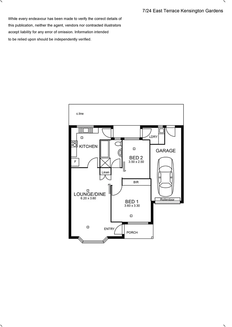 Floorplan of Homely unit listing, 7/24 East Terrace, Kensington Gardens SA 5068