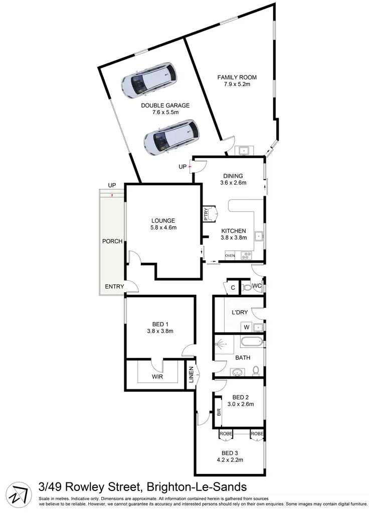 Floorplan of Homely villa listing, 3/49 Rowley Street, Brighton Le Sands NSW 2216