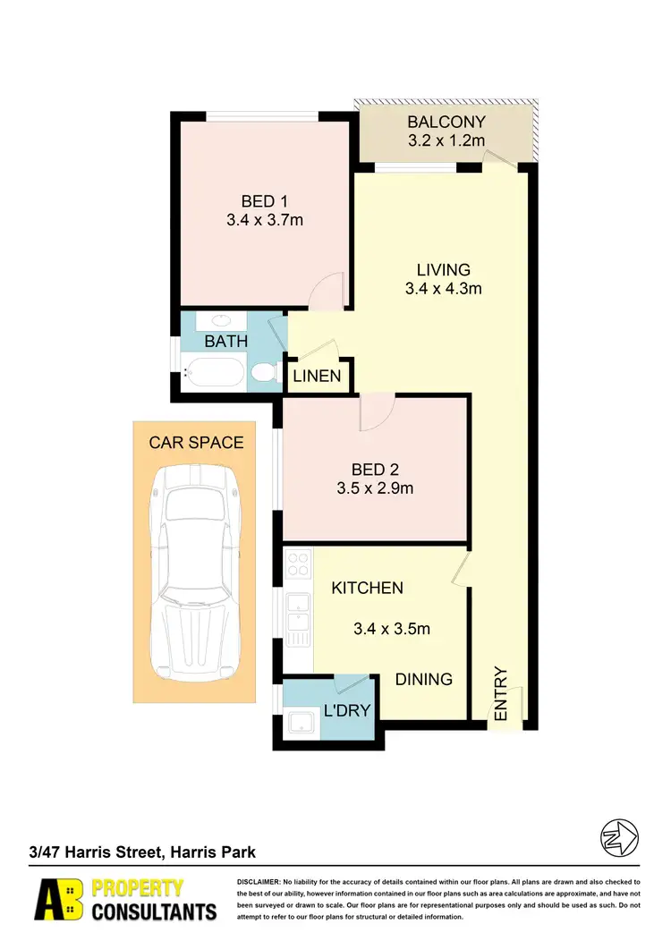 Floorplan of Homely unit listing, 3/47 Harris Street, Harris Park NSW 2150