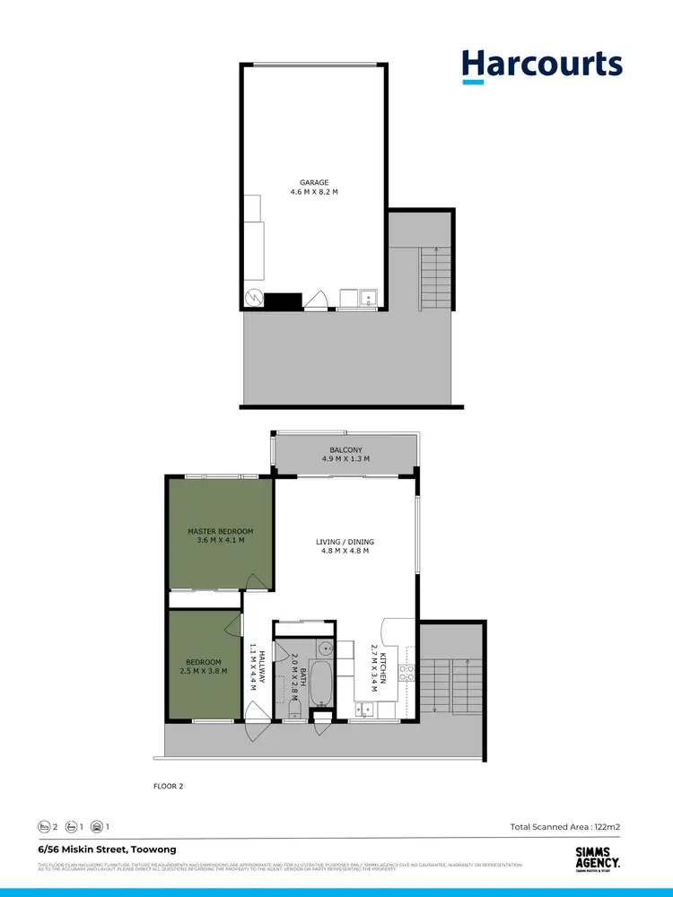 Floorplan of Homely unit listing, 6/56 Miskin Street, Toowong QLD 4066